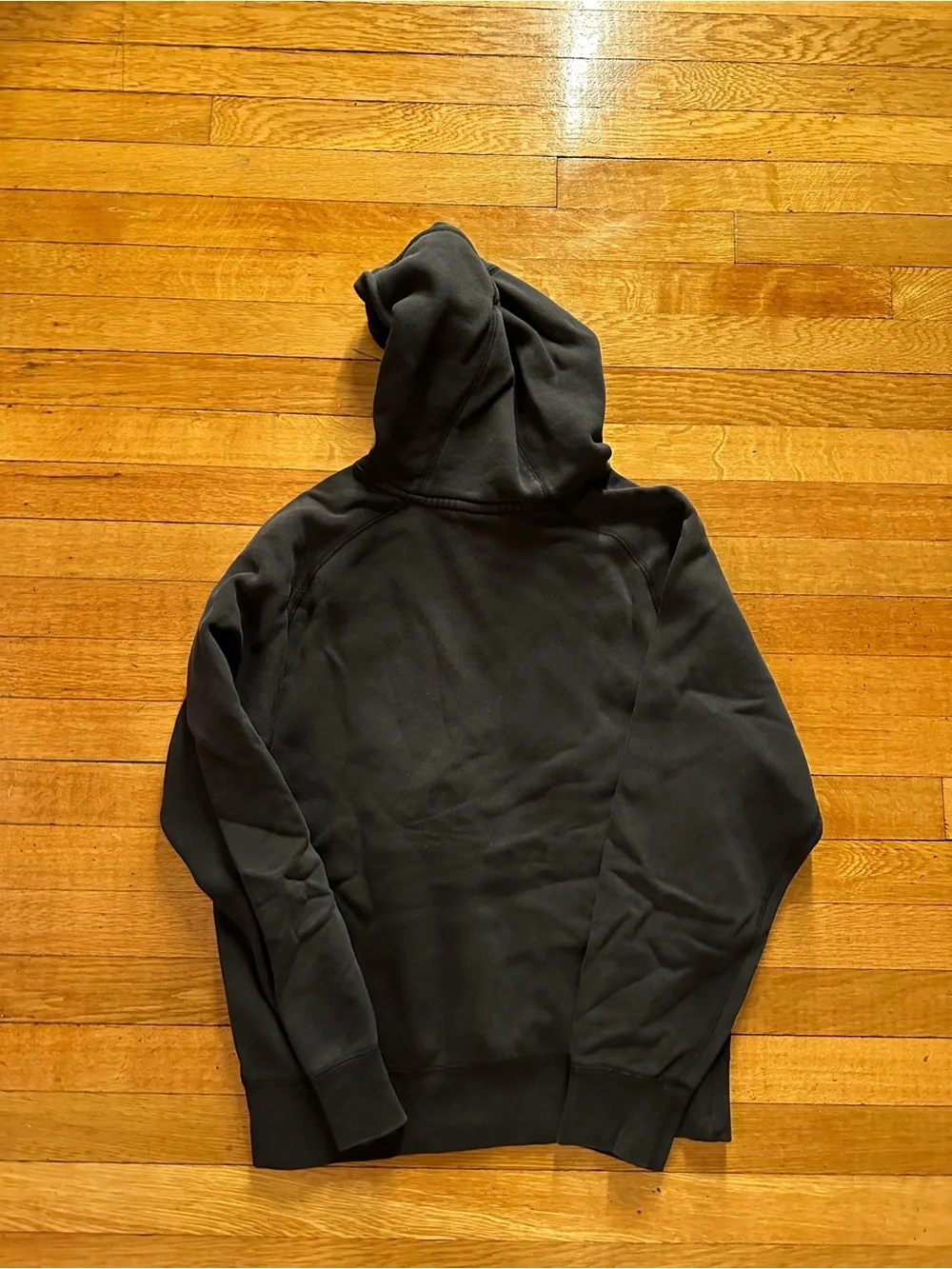 Y2k Nike Black Pullover Hoodie S Big Front Graphic Check Swoosh Red Tag